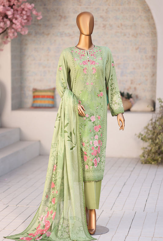 Premium Daily Wear by HZ Textiles Embroidered Lawn Suit Unstitched 3 Piece PDW - 1336 Vol 05