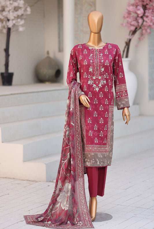 Premium Daily Wear by HZ Textiles Embroidered Lawn Suit Unstitched 3 Piece PDW - 1339 Vol 05