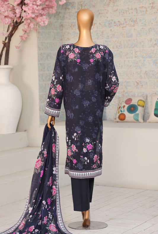 Premium Daily Wear by HZ Textiles Embroidered Lawn Suit Unstitched 3 Piece PDW - 1340 Vol 05