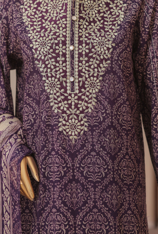 Daily Wear by HZ Textiles Embroidered Lawn Suit Unstitched 3 Piece PDW-3106