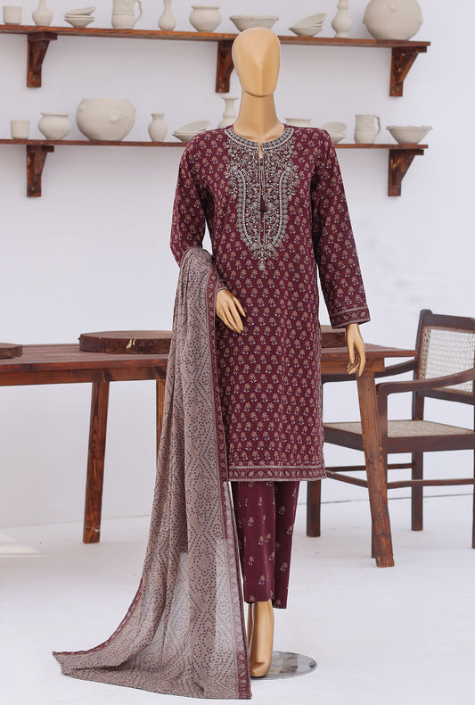 Premium Daily Wear by HZ Textiles Embroidered Lawn Suit Unstitched 3 Piece PDW - 3310 Vol 04