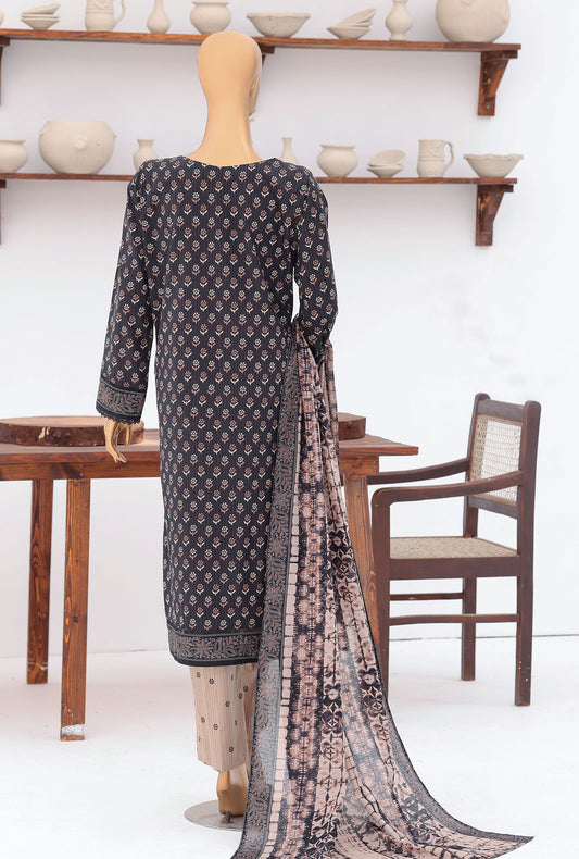 Premium Daily Wear by HZ Textiles Embroidered Lawn Suit Unstitched 3 Piece PDW - 3313 Vol 04