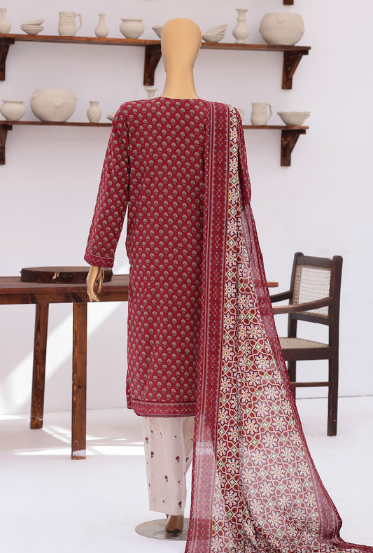 Premium Daily Wear by HZ Textiles Embroidered Lawn Suit Unstitched 3 Piece PDW - 3317 Vol 04