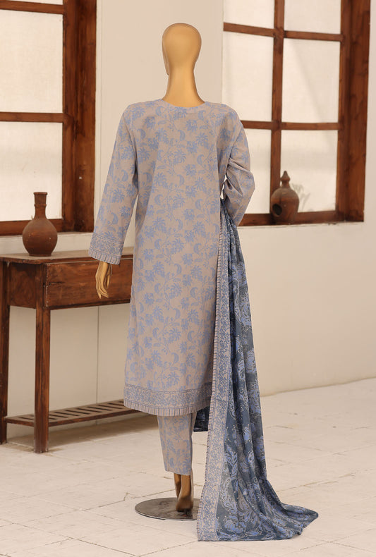 Identic by HZ Textiles Embroidered Lawn Unstitched 3 Piece Suit PDW-3329-F Vol 01