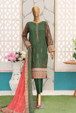 3 Piece Unstitched - Premium Embroidered Lawn Suit - PEC-138