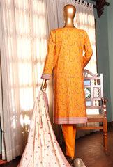 3 Piece Unstitched - Premium Lawn Embroidered Suit