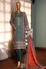 3 Piece Unstitched - Premium Lawn Embroidered Suit