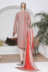 3 Piece Unstitched Lawn Embroidered Suit