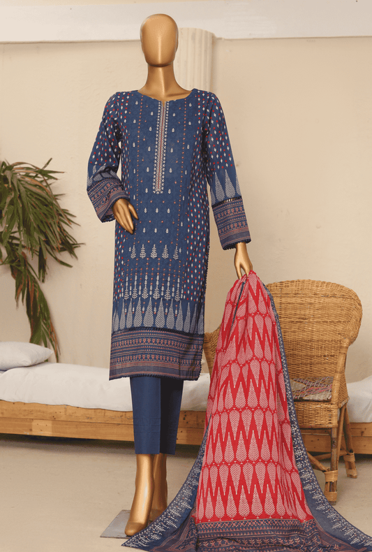 3 Piece Lawn Embroidered Suit