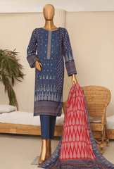 3 Piece Lawn Embroidered Suit