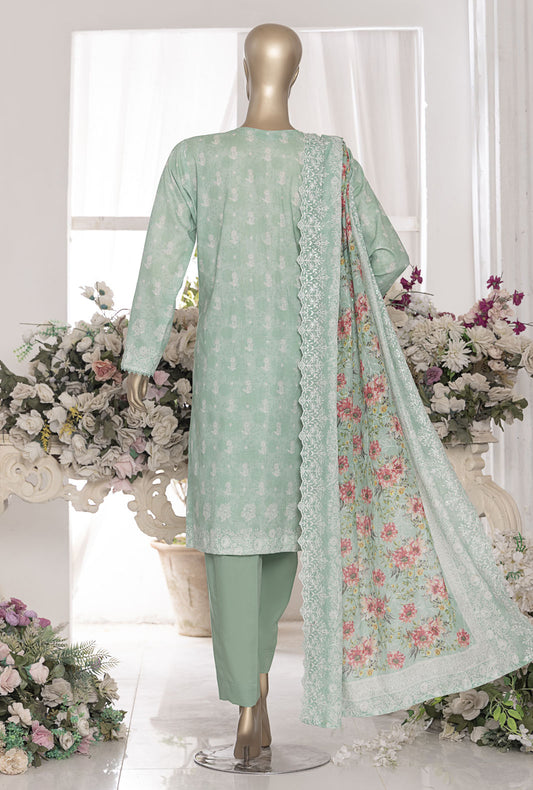 Premium by HZ Textiles Embroidered Lawn Suit Unstitched 3 Piece PEC-553 V-07 - Summer Collection