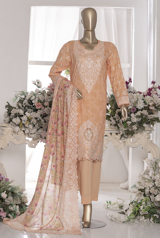 Premium by HZ Textiles Embroidered Lawn Suit Unstitched 3 Piece PEC-555 V-07 - Summer Collection