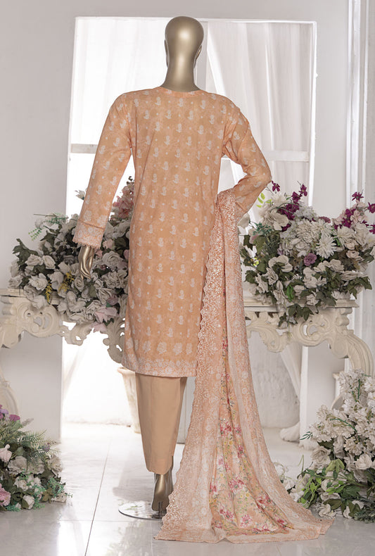 Premium by HZ Textiles Embroidered Lawn Suit Unstitched 3 Piece PEC-555 V-07 - Summer Collection