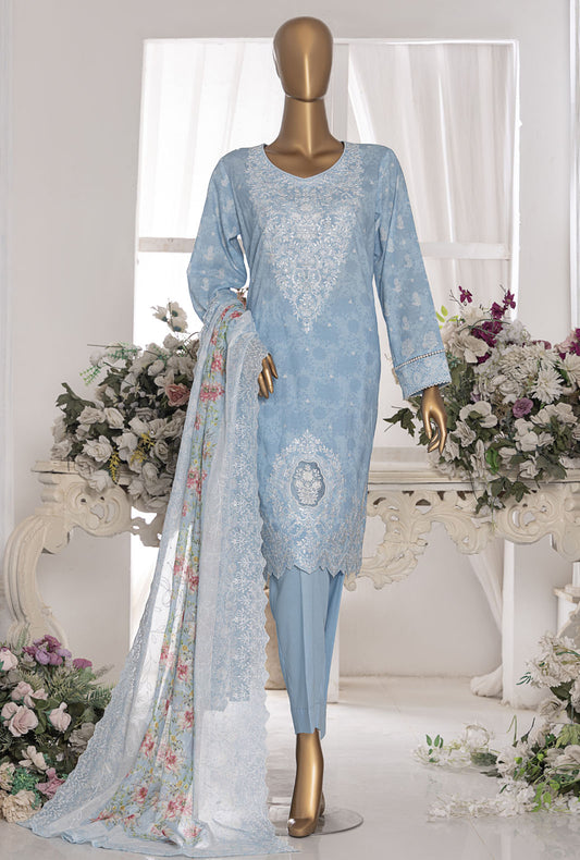 Premium by HZ Textiles Embroidered Lawn Suit Unstitched 3 Piece PEC-564 V-07 - Summer Collection