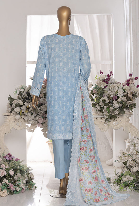 Premium by HZ Textiles Embroidered Lawn Suit Unstitched 3 Piece PEC-564 V-07 - Summer Collection