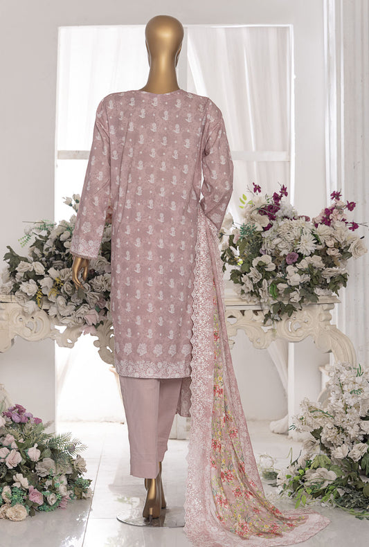 Premium by HZ Textiles Embroidered Lawn Suit Unstitched 3 Piece PEC-565 V-07 - Summer Collection