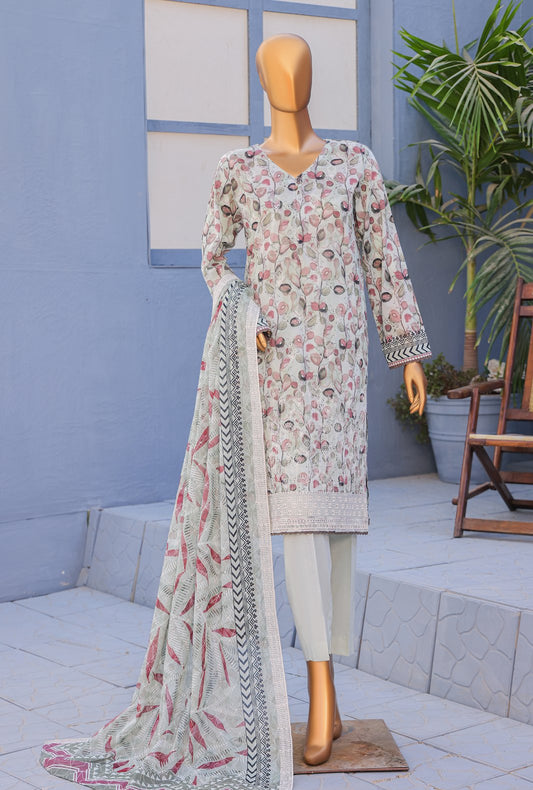 Premium by HZ Textiles Embroidered Lawn Suit Unstitched 3 Piece PEC-613