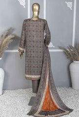 3 Piece Unstitched - Premium Embroidered Lawn Suit - PCE-752 Vol-04