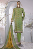 3 Piece Unstitched - Premium Embroidered Lawn Suit - PEC-753