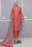 3 Piece Unstitched - Premium Embroidered Lawn Suit - PEC-916