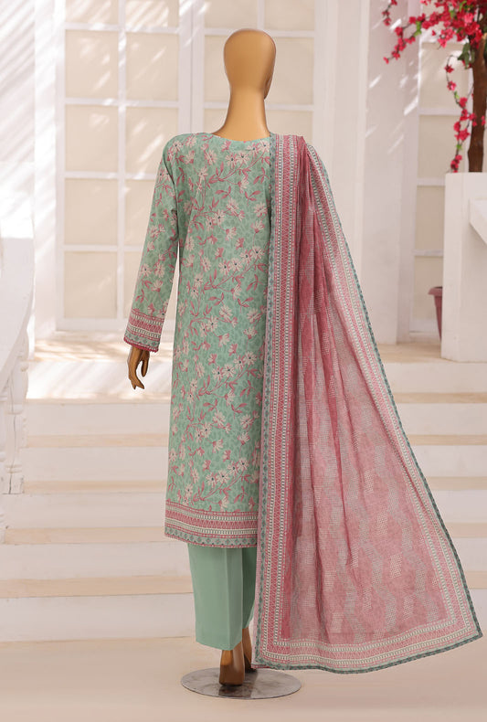 Platinum Floral by HZ Textiles Digital Printed Lawn Suit Unstitched 3 Piece PFC - 3231