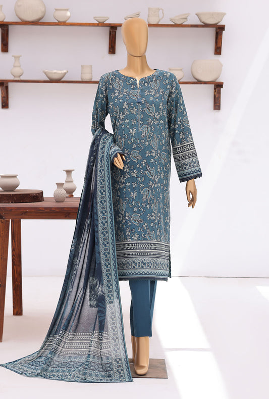 Platinum Jaipuri by HZ Textiles Digital Printed Lawn Suit Unstitched 3 Piece PJB - 3233