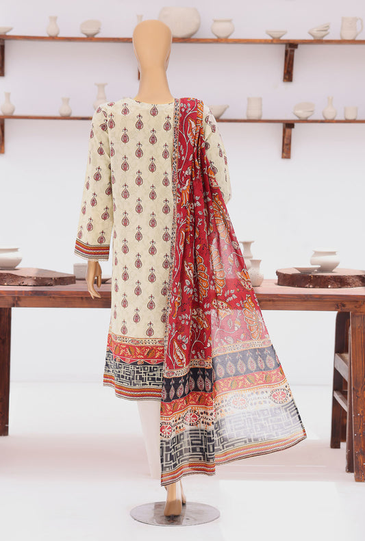 Platinum Jaipuri by HZ Textiles Digital Printed Lawn Suit Unstitched 3 Piece PJB - 3237