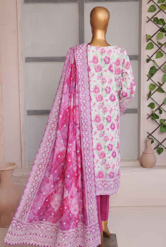 3 Piece Unstitched - Digital Printed Elite Khaddar Chikankari Suit - PKC-13