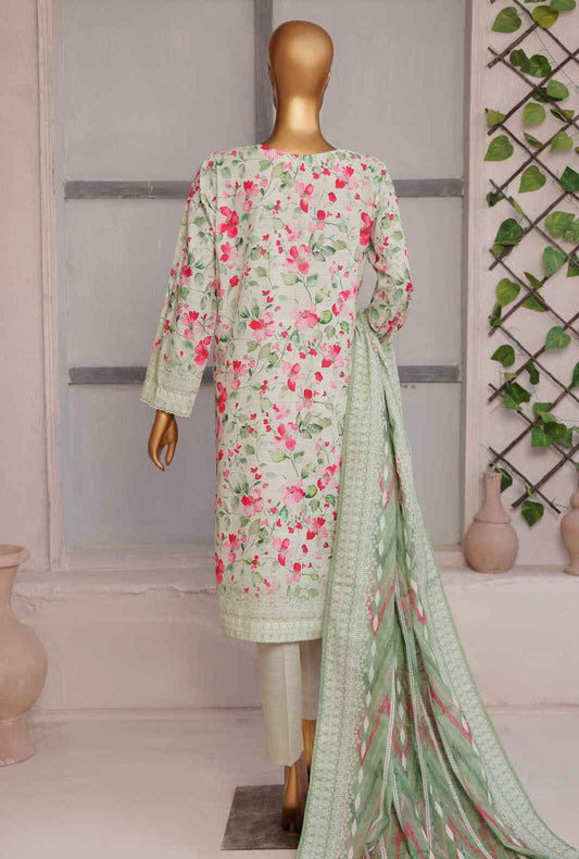 3 Piece Unstitched - Digital Printed Elite Khaddar Chikankari Suit - PKC-15