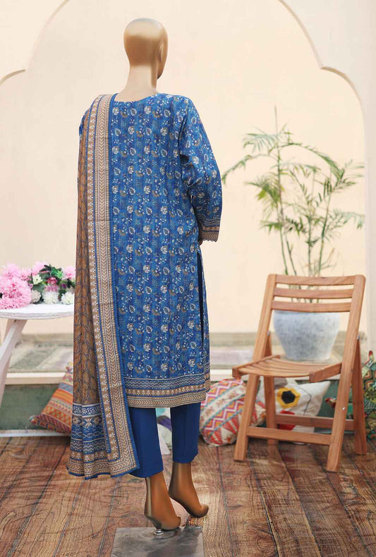 3 Piece Unstitched - Digital Printed Premium Khaddar Suit - PKP-38