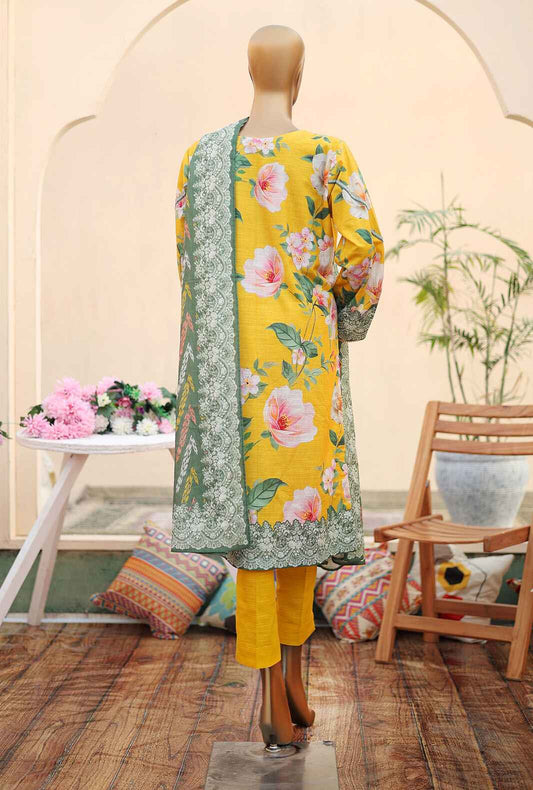 3 Piece Unstitched - Digital Printed Premium Khaddar Suit - PKP-39