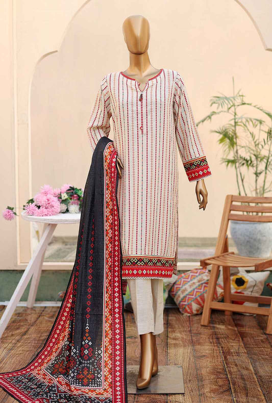 3 Piece Unstitched - Digital Printed Premium Khaddar Suit - PKP-41