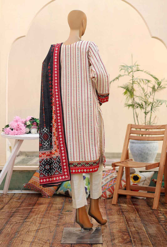 3 Piece Unstitched - Digital Printed Premium Khaddar Suit - PKP-41