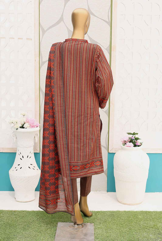 3 Piece Unstitched - Digital Printed Premium Khaddar Suit - PKP-45