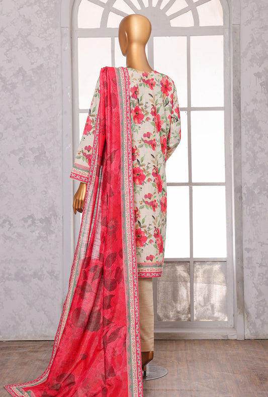 Printed Khaddar Suit Unstitched 3 Piece - PKC - 3033 Vol - 02