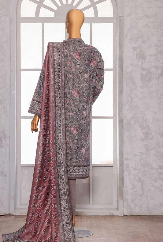 Printed Khaddar Suit Unstitched 3 Piece - PKC - 3040