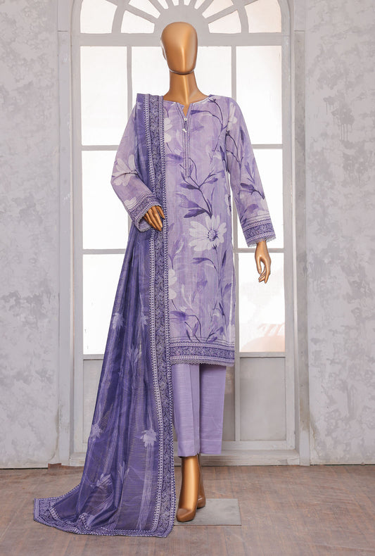 Printed Khaddar Suit Unstitched 3 Piece - PKC - 3076