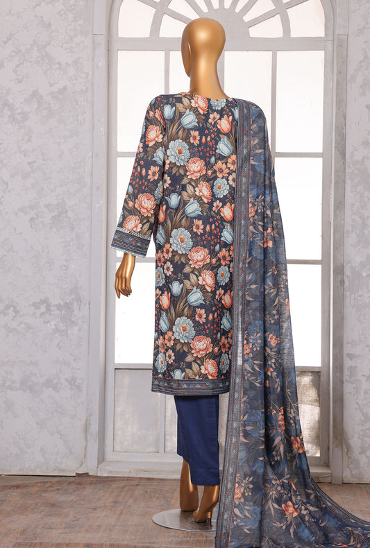 Printed Khaddar Suit Unstitched 3 Piece - PKC - 3078 Vol - 02