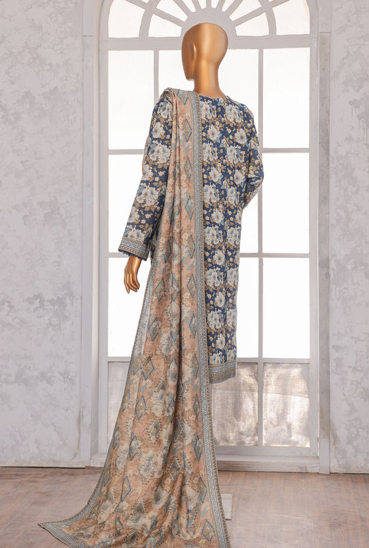Printed Khaddar Suit Unstitched 3 Piece - PKC - 3080