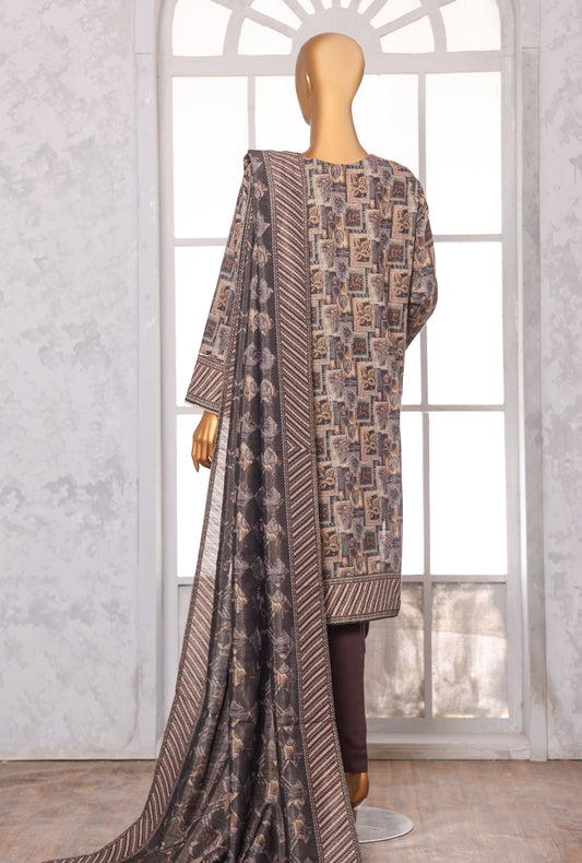 Printed Khaddar Suit Unstitched 3 Piece - PKC - 3082 Vol - 02