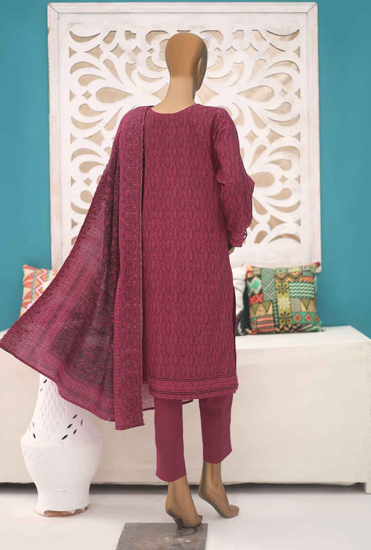 3 Piece Unstitched - Khaddar Premium Embroidered - PKE-05