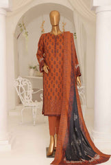 3 Piece Unstitched - Khaddar Premium Embroidered - PKE-10