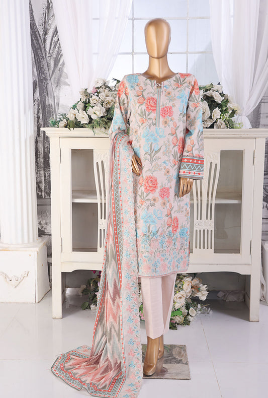 Khaddar by HZ Textiles Embroidered Khaddar Suit Unstitched 3 Piece - PKE-201 - Winter Collection