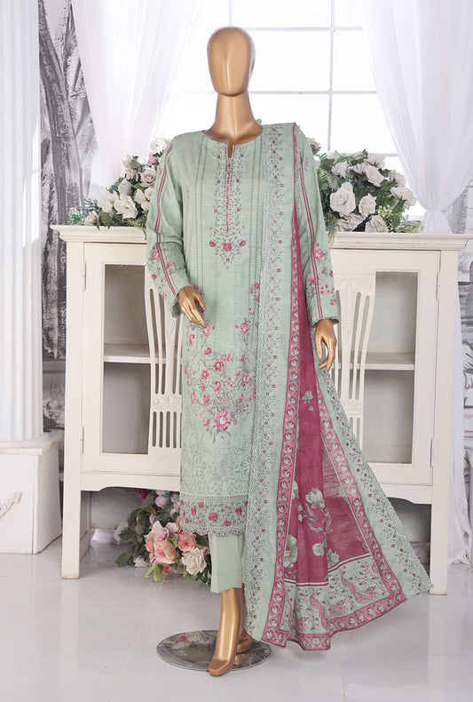 Khaddar by HZ Textiles Embroidered Khaddar Suit Unstitched 3 Piece - PKE-204 - Winter Collection