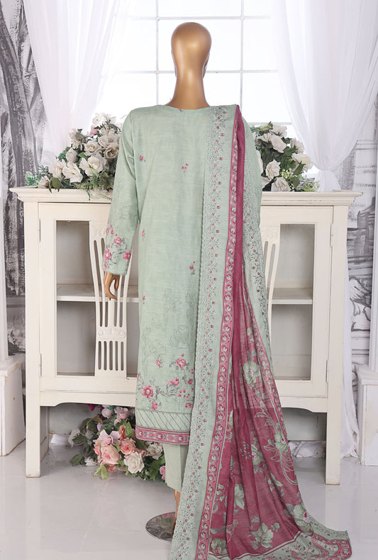 Khaddar by HZ Textiles Embroidered Khaddar Suit Unstitched 3 Piece - PKE-204 - Winter Collection