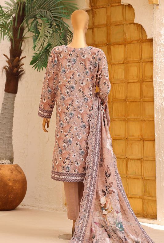 Premium Khaddar by HZ Textiles Embroidered Khaddar Suit Unstitched 3 Piece PKE - 3373 Vol 01