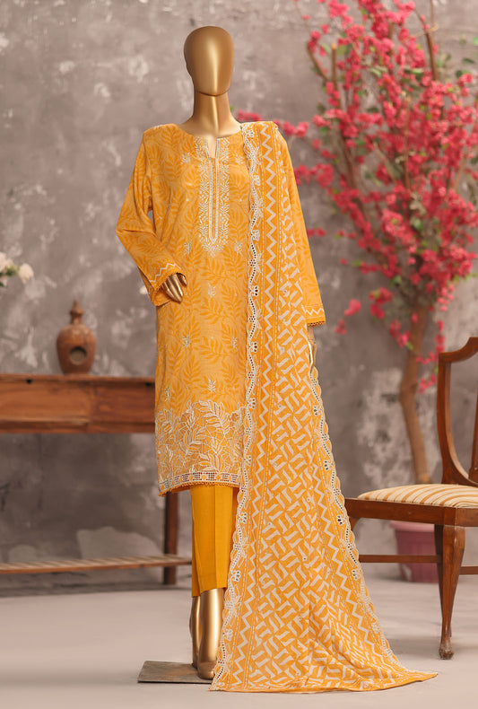 Premium Khaddar by HZ Textiles Embroidered Khaddar Suit Unstitched 3 Piece PKE - 3375 Vol 01
