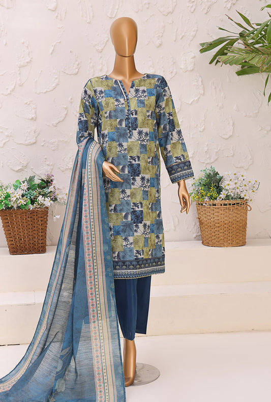 Premium Khaddar by HZ Textiles Printed Khaddar Suit Unstitched 3 Piece - PKP-3013 - Winter Collection