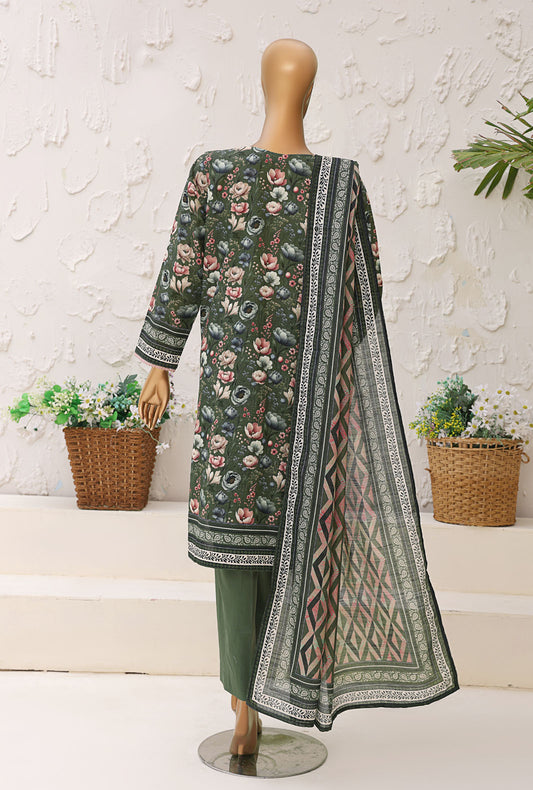Premium Khaddar by HZ Textiles Printed Khaddar Suit Unstitched 3 Piece - PKP-3014 - Winter Collection