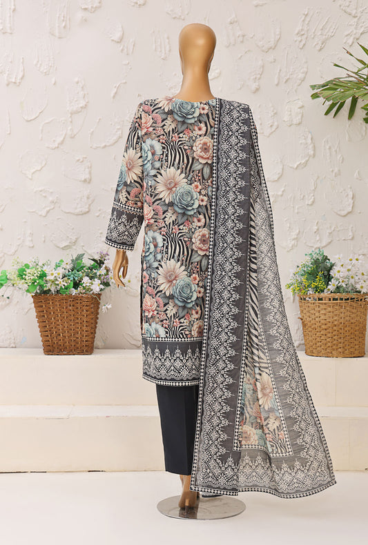 Premium Khaddar by HZ Textiles Printed Khaddar Suit Unstitched 3 Piece - PKP-3016 - Winter Collection